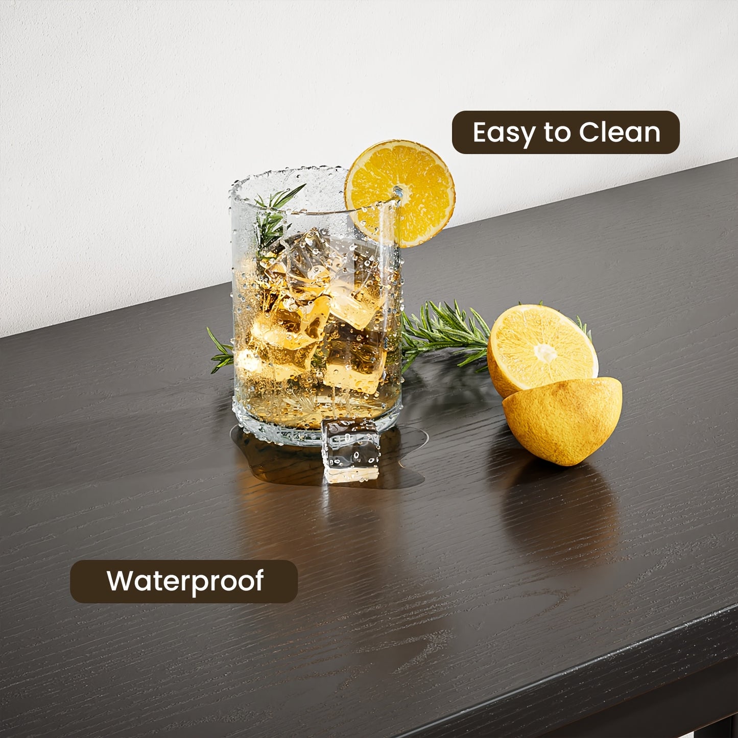 Barset – Barkrukken – Bartafel – Barlounge – Industrieel Meubel – Zwart Gietijzer Frame – Massief Houten Blad – Opberglade En Glashouder