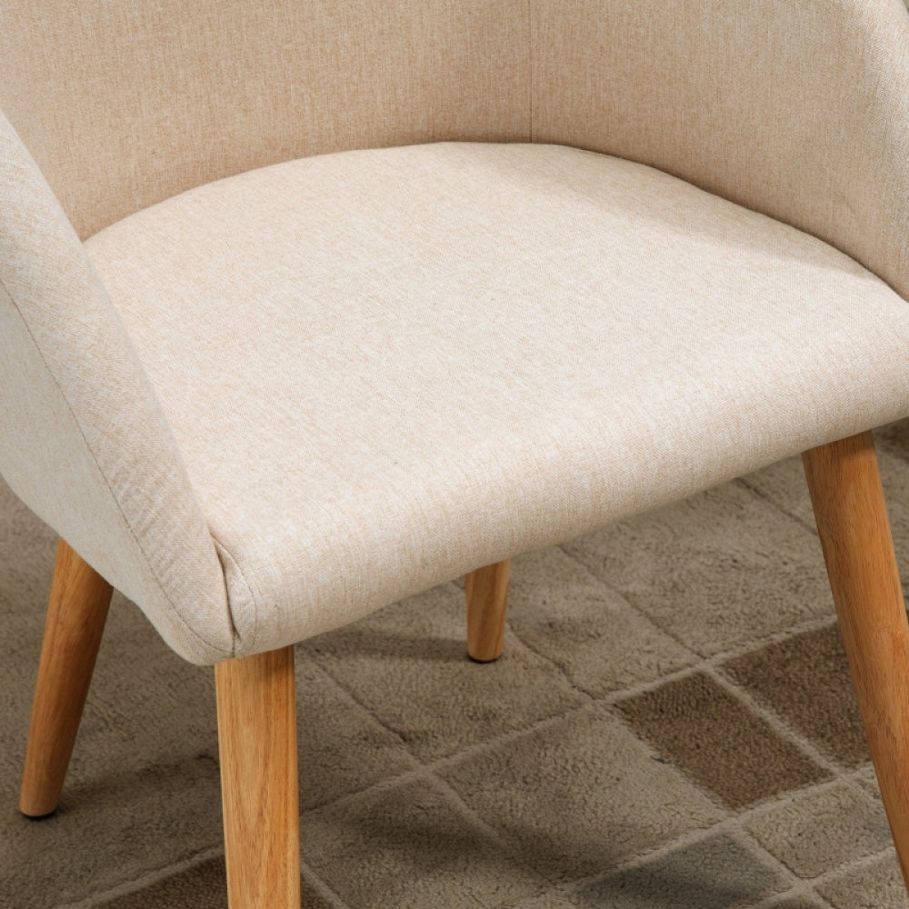 Eetkamerstoelen – Restaurantstoelen – Design Stoelen – Stoelen Set – Beige Stoelen – Comfortabel & Stevig – Draagvermogen 150 kg