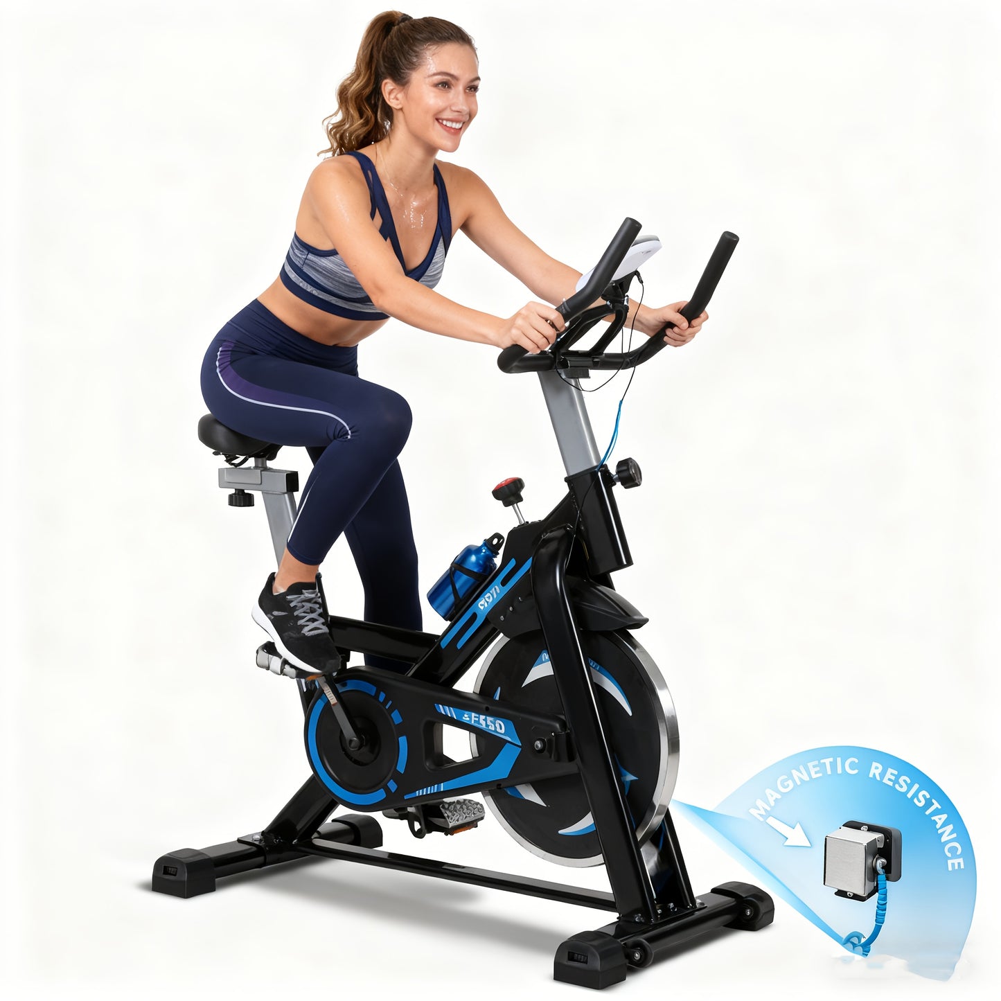 Indoor Cycling Bike – Hometrainer – Fitnessfiets – Exercise Bike – Stationary Bike – Compact Design – Stille Frictieweerstand