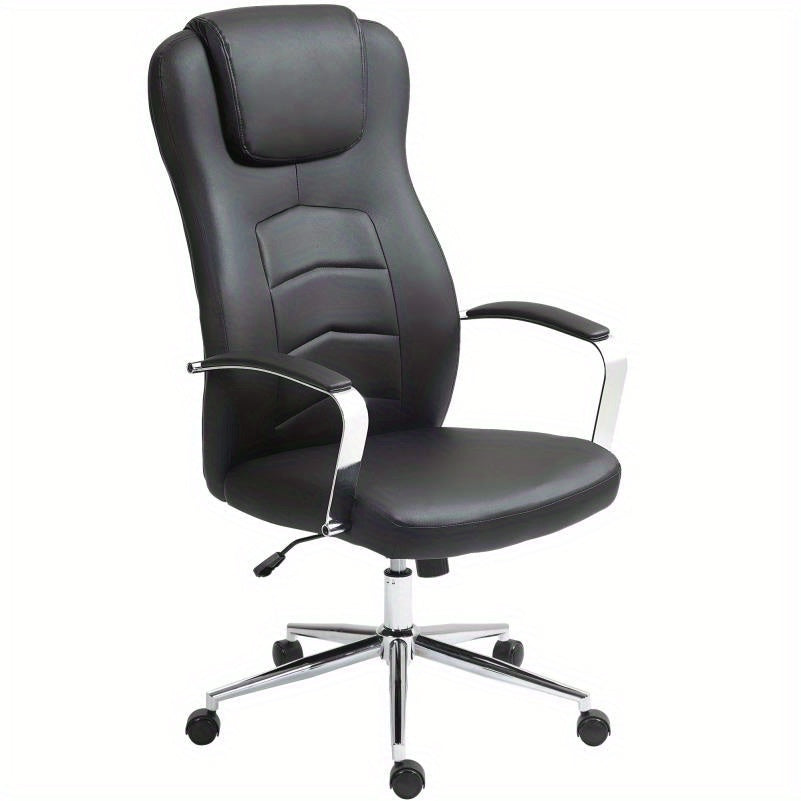 Bureaustoel – Office Chair – Draaistoel – Bureaustoel – Werkstoel – Verstelbaar – Kantelbaar – Memory Foam Zitting – Stabiel Metalen Frame – Zwart – Max 120 kg