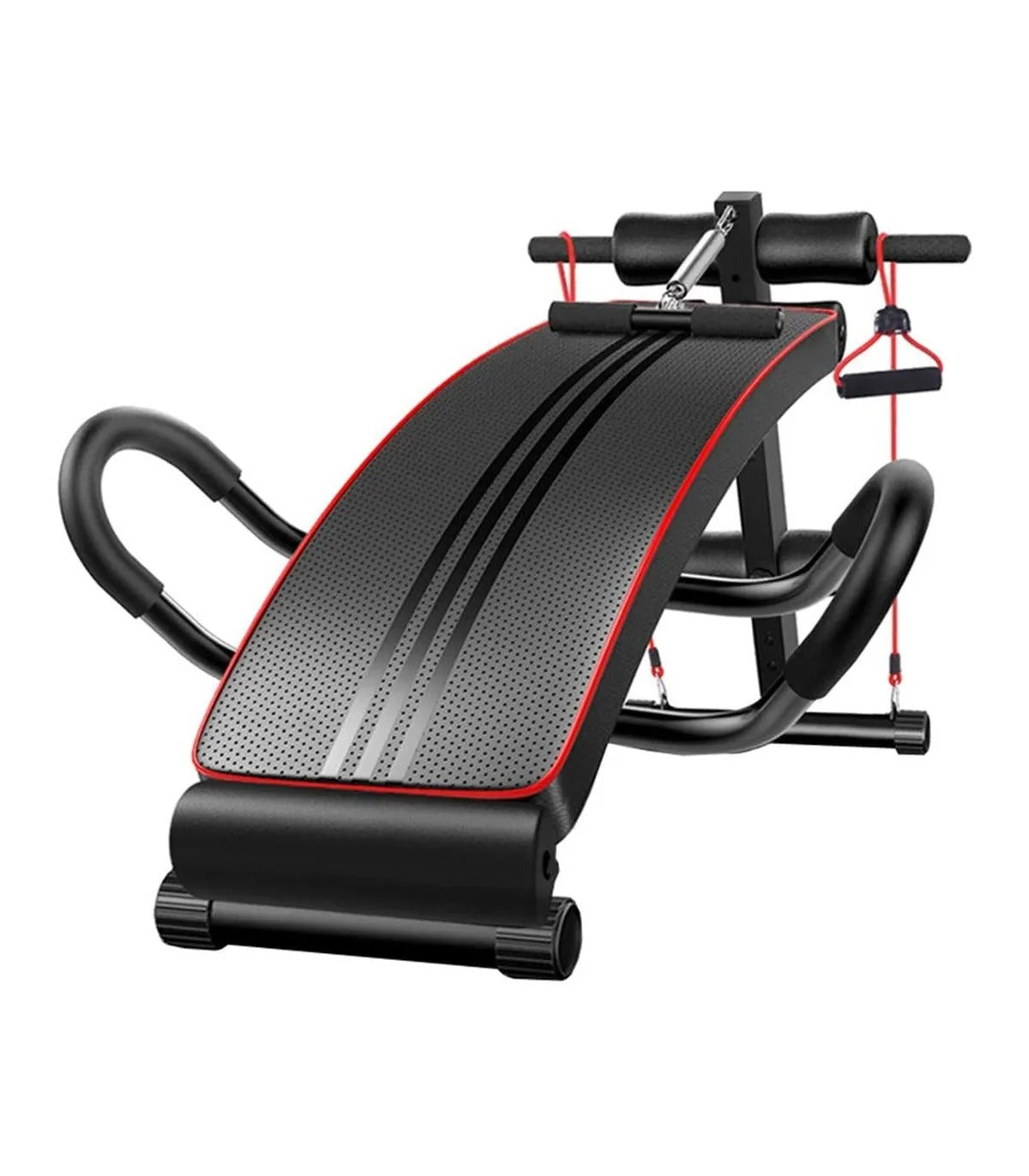 Verstelbare Buikspierbank - Fitnessbank - Halterbank - Fitness Bank - Bench Press - Trainingsbank - Verstelbaar en Inklapbaar - Halterbank voor Thuis & Gym - Wing Bench - Rood & Zwart