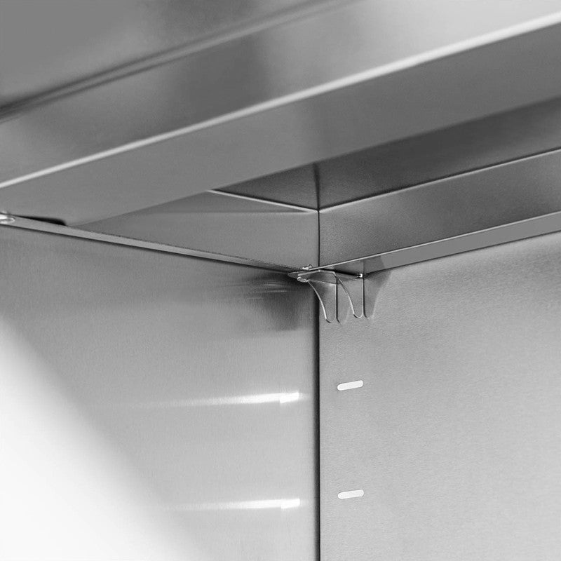 Keukenwandkast – Wandkast – Opbergkast – Keukenkast – Wandmontagekast – Roestvrij Staal – Schuifdeuren – 160x45x60 cm – 60 kg Draagkracht