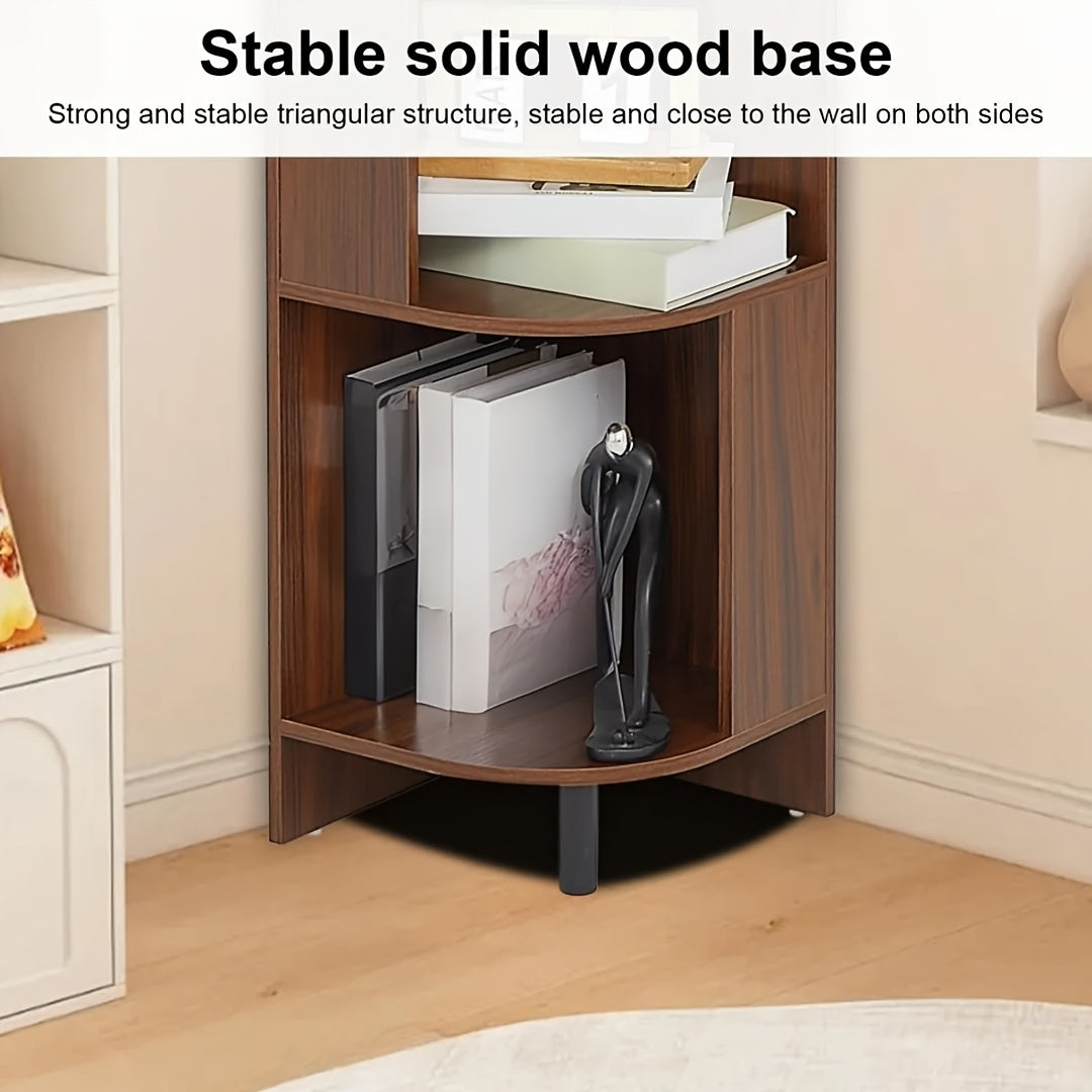 Kast – Opbergkast – Dressoir – Kledingkast – Boekenkast – Bruin – Golvende Deuren – 120x35x80 cm – Verstelbare Planken – Zonder Handvatten