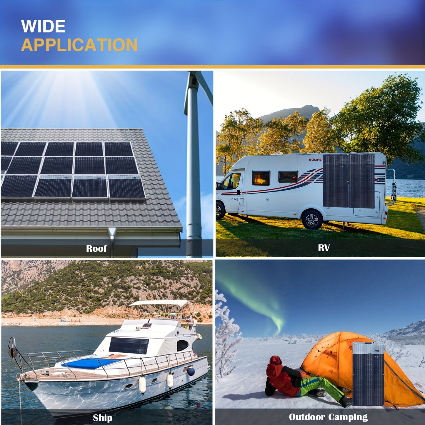 200W Zonnepaneel Kit – Solar Panel Set – Zonne-energie Systeem – Batterijlader – Zonnecel Systeem – Flexibel & Lichtgewicht – Inclusief 20A Ladingsregelaar – Hoog Rendement Monokristallijn