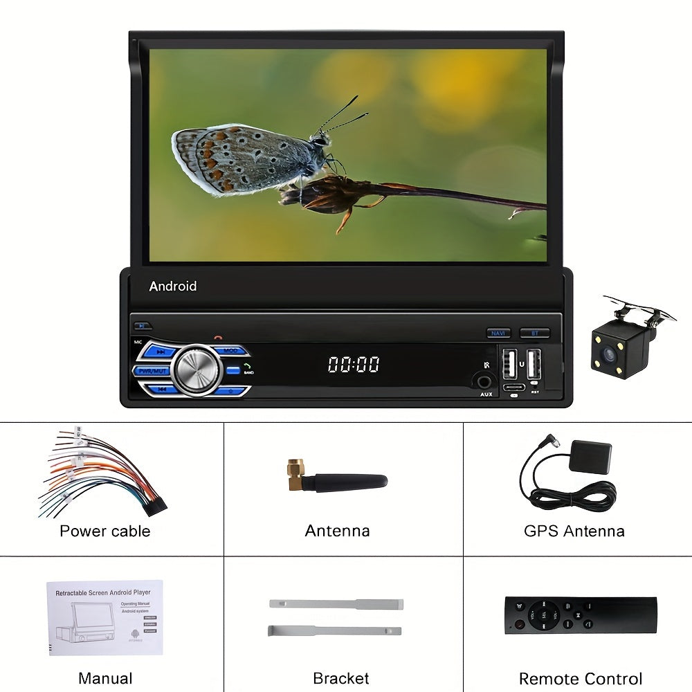 Android Car Stereo – Autoradio – Multimedia Unit – Navigatiesysteem – Touchscreen Radio – Draadloos CarPlay & Android Auto – 7 Inch HD Scherm – Achteruitrijcamera Inclusief