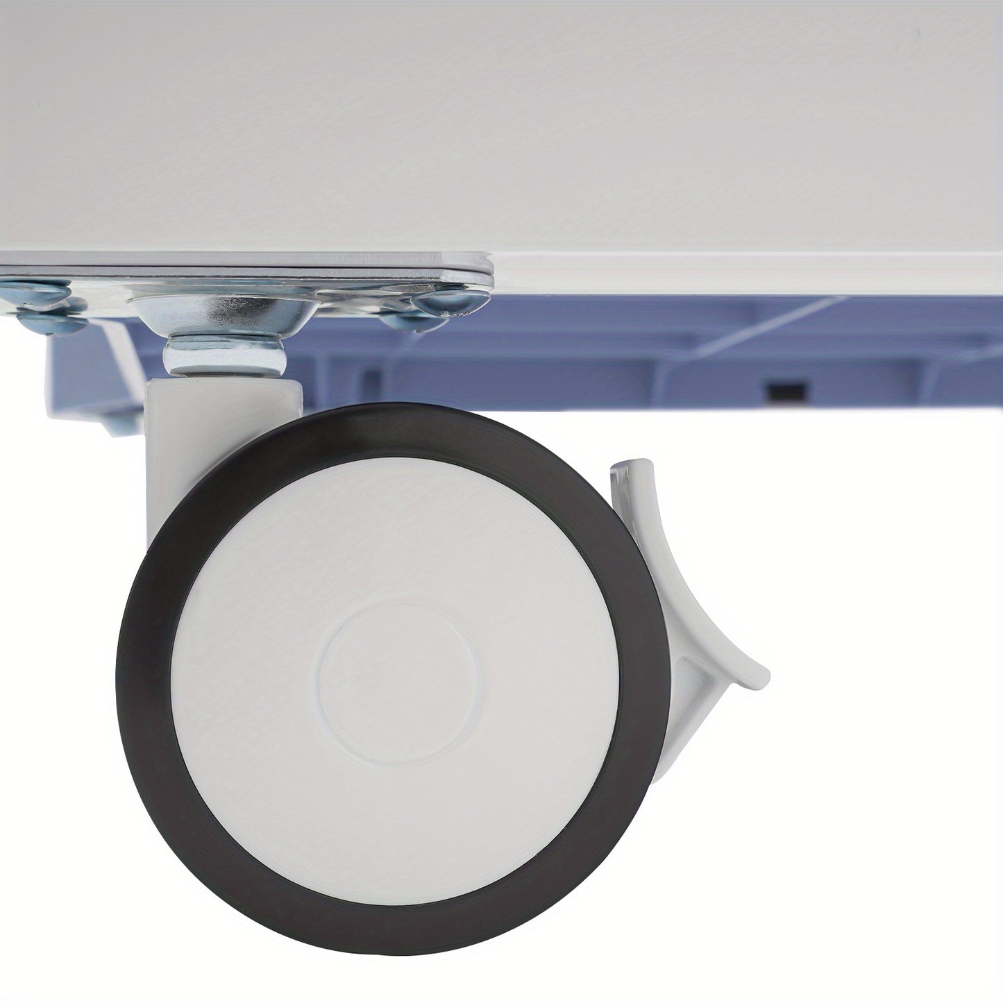 Beauty trolley – Make-upkoffer – Opbergtrolley – Kosmetiekoffer – Schoonheidstrolley – 3 lagen met 2 laden – Duurzaam ABS kunststof, 50 kg draagvermogen – Blauw/wit met remmende zwenkwielen