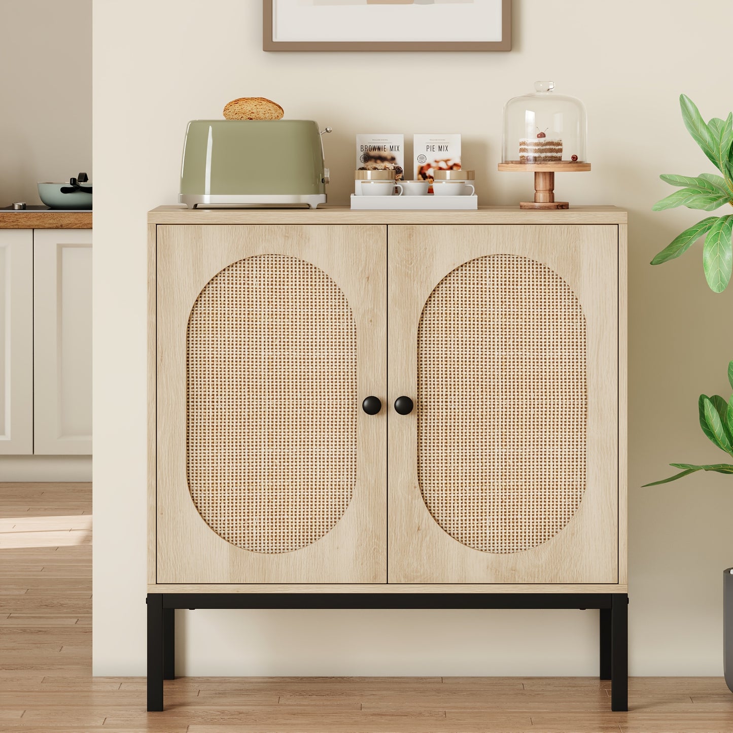 Buffetkast – Dressoir – Sidetable – Opbergkast – Kast – Rustiek – Verstelbare Planken – Hoogwaardige MDF Constructie
