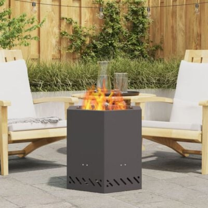 Zwarte Buitenfornuis – Vuurschaal – Houtkachel – Kampvuurplek – Outdoor Firepit – Compact 48x48 cm – Stevig Metalen Design