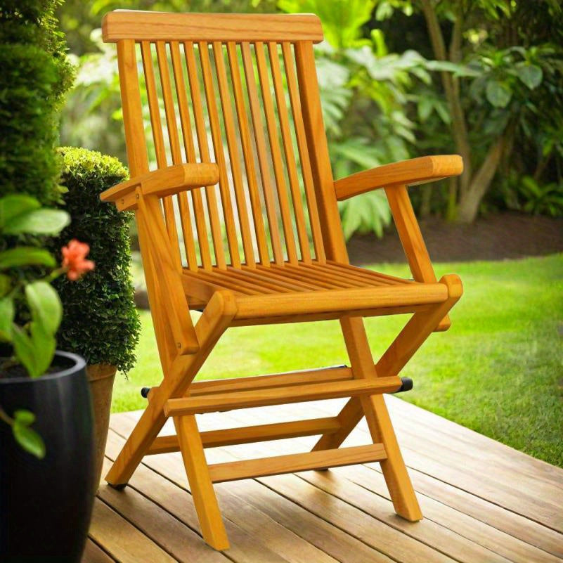 Teak Tuinstoelen – Houten Tuinstoelen – Buitestoelen – Terrasstoelen – Terrasmeubels – Massief Teakhout – Antraciet Kussens