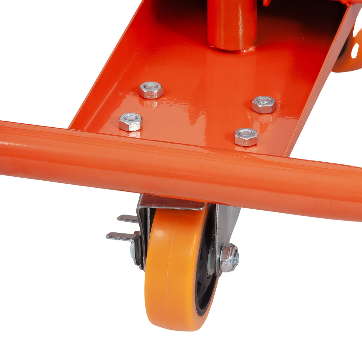 Plaatentrolley – Platenwagen – Rigips Trolley – Panelentrolley – Transportwagen – Draagvermogen 1000 kg – Robuust Stalen Frame – Oranje