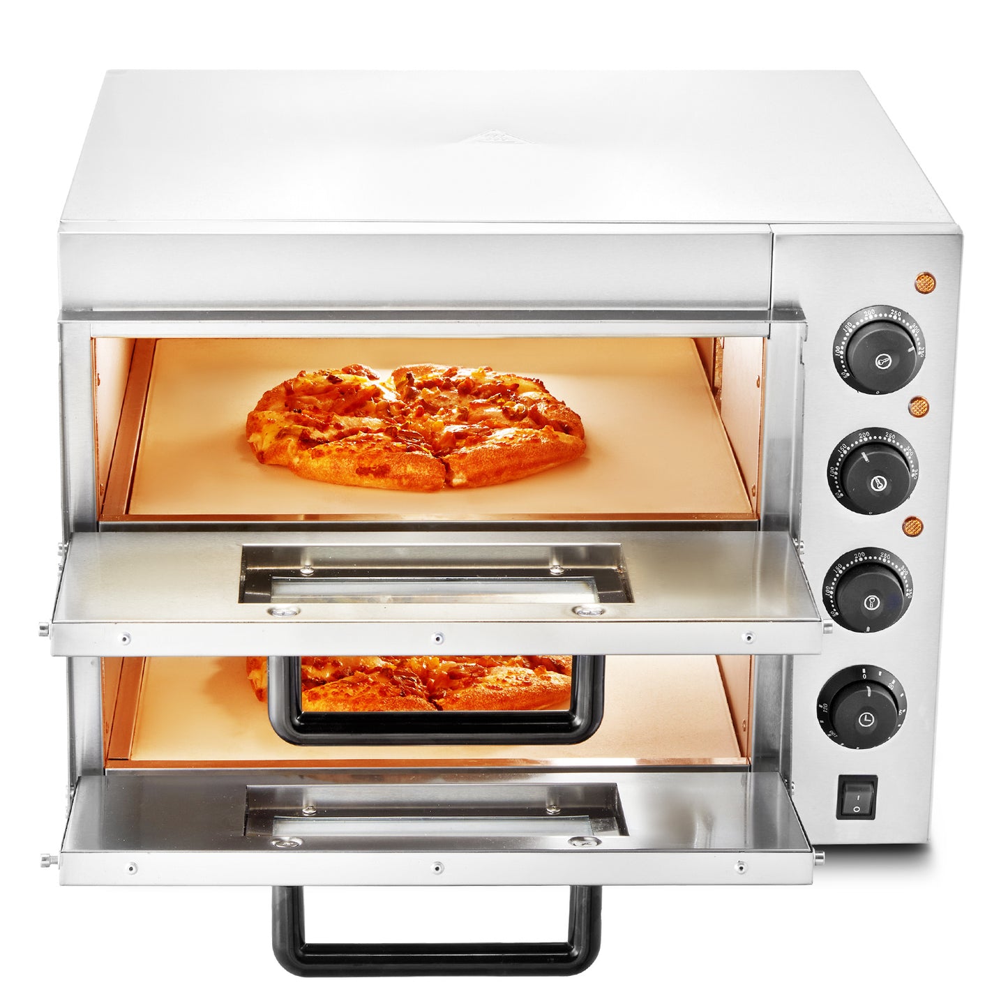 Pizzaoven – Elektrische Oven – Tafelmodel – Pizza Maker – Pizza Grill – RVS Materiaal – Geschikt Voor 16 Inch Pizza’s