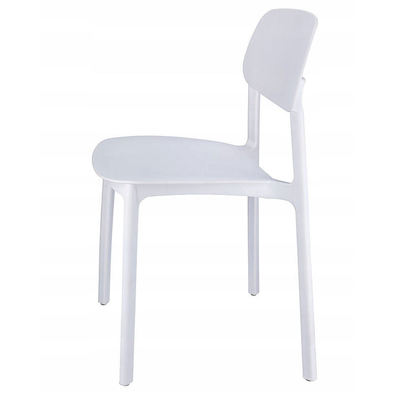 Eetkamerstoel – Kuipstoel – Stoel – Zithoekstoel – Designstoel – Set van 4 – Duurzaam polypropyleen – Weerbestendig wit