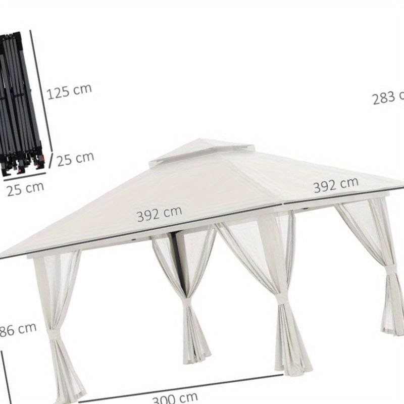 Partytent – Vouwtent – Paviljoen – Easy-Up Tent – Tuintent – 4x4 Meter – UV Bescherming – Verstelbare Hoogte