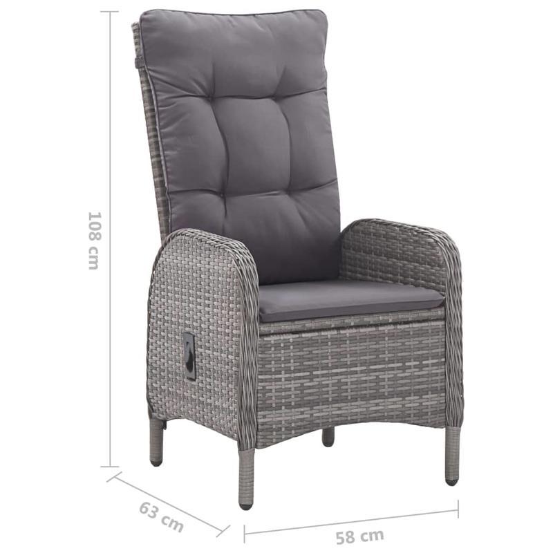 Tuiniert – Tuinset – Buitenmeubilair – Loungeset – 5-Delige Set – Grijs – Stevige Houten Constructie – Weerbestendig Ontwerp