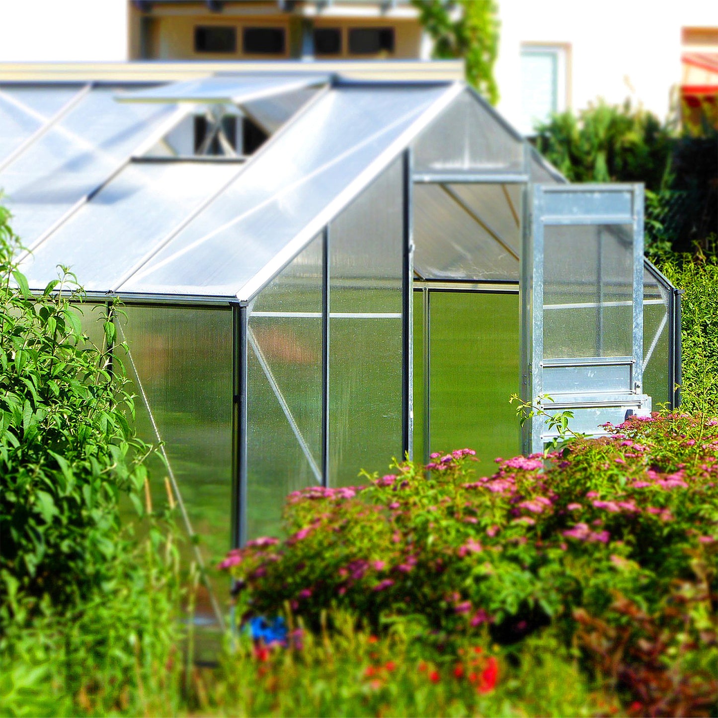 Polycarbonaatplaat – Kunststofplaat – Kanaalplaat – Dubbelwandige Plaat – Tuinplaat – UV-bestendig – 4 mm Dikte – 60,5 x 121 cm – Lichtdoorlatend – Schokbestendig