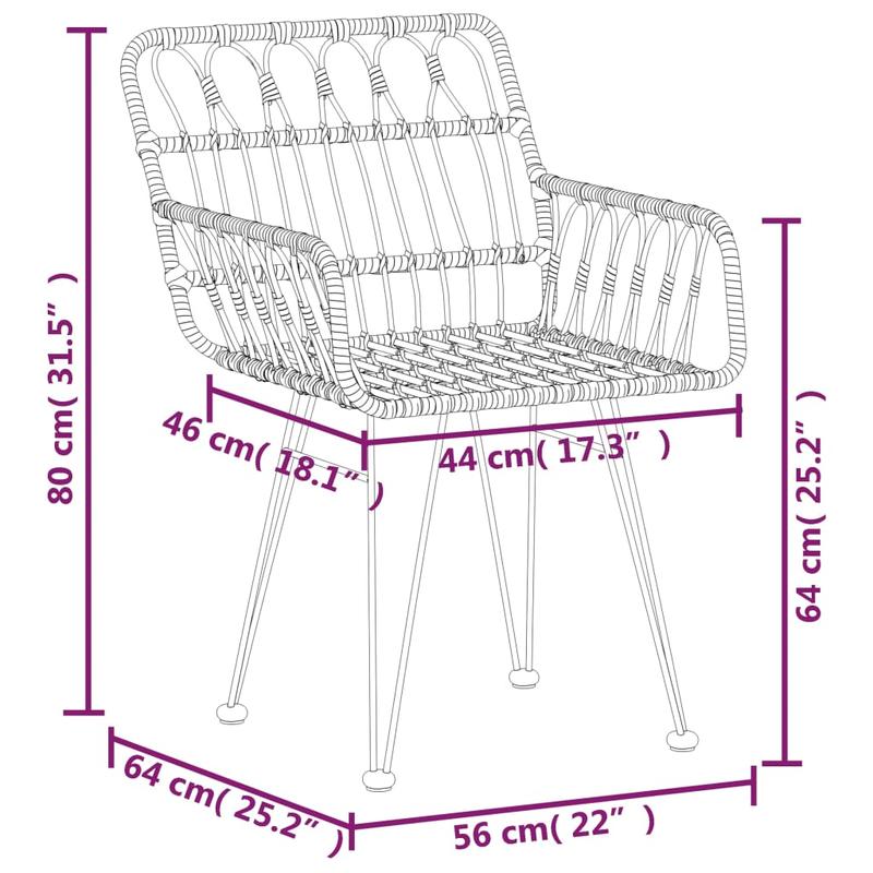Loungeset – Tuinset – Loungemeubilair – Patio Set – Tuinmeubelen – Zwart – Weerbestendig Poly Rattan – Handgemaakte Details