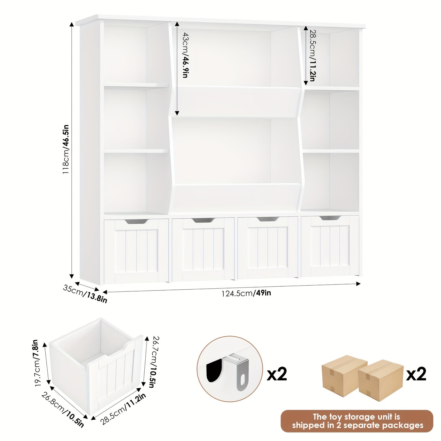 Stapelbare Kast – Ladekast – Boekenkast – Opbergkast – Kledingkast – Houten Materiaal – Ruime Inhoud 3,2+ Kubieke Voet – Eenvoudig Zelf Te Monteren – Roze Variant