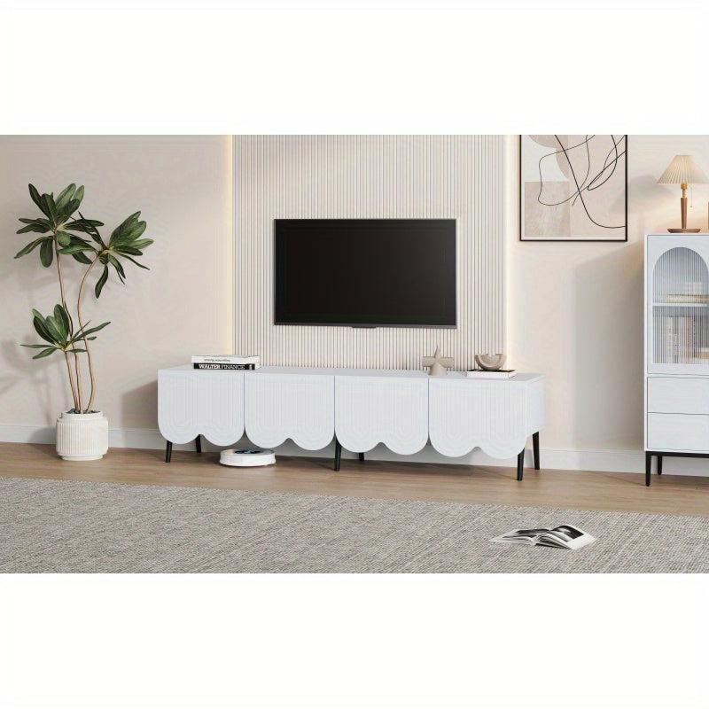 TV-Meubel – TV-Kast – TV-Standaard – Entertainmentmeubel – Dressoir – 177,8 cm extra lang – verstelbare planken met soft-close deuren