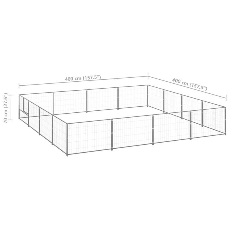 Hondenren – Puppyren – Hondenkennel – Hondenbench – Dierenren – 16 m² Ruim – Stevig Metaal – Met Deur En Slot