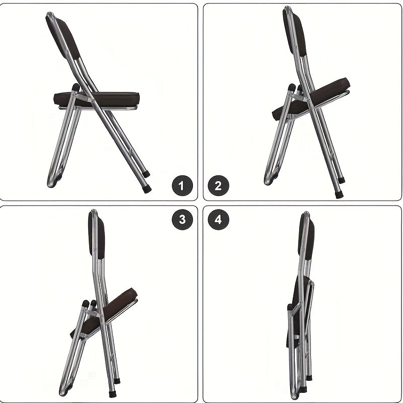 Set Of 4 PU Leather Dining Chairs 4-Pack Conference Chairs - No Assembly Required, Stackable Office Dining Chairs for Meeting Room, Cafeteria, Reception & Events, Event Seating, Spacesaving Furniture, Sleek Seating, Easy Main