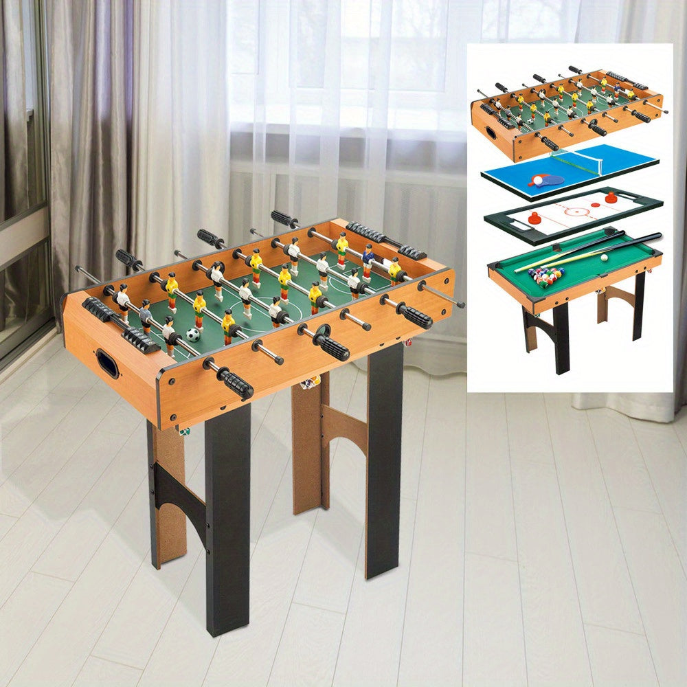 Speeltafel – Speltafel – Activiteitentafel – Kindertafel – Bouwtafel – 4-in-1 Multifunctioneel – Compact Formaat – Stabiel Metalen Frame – Natuurlijke Houten Speeloppervlak
