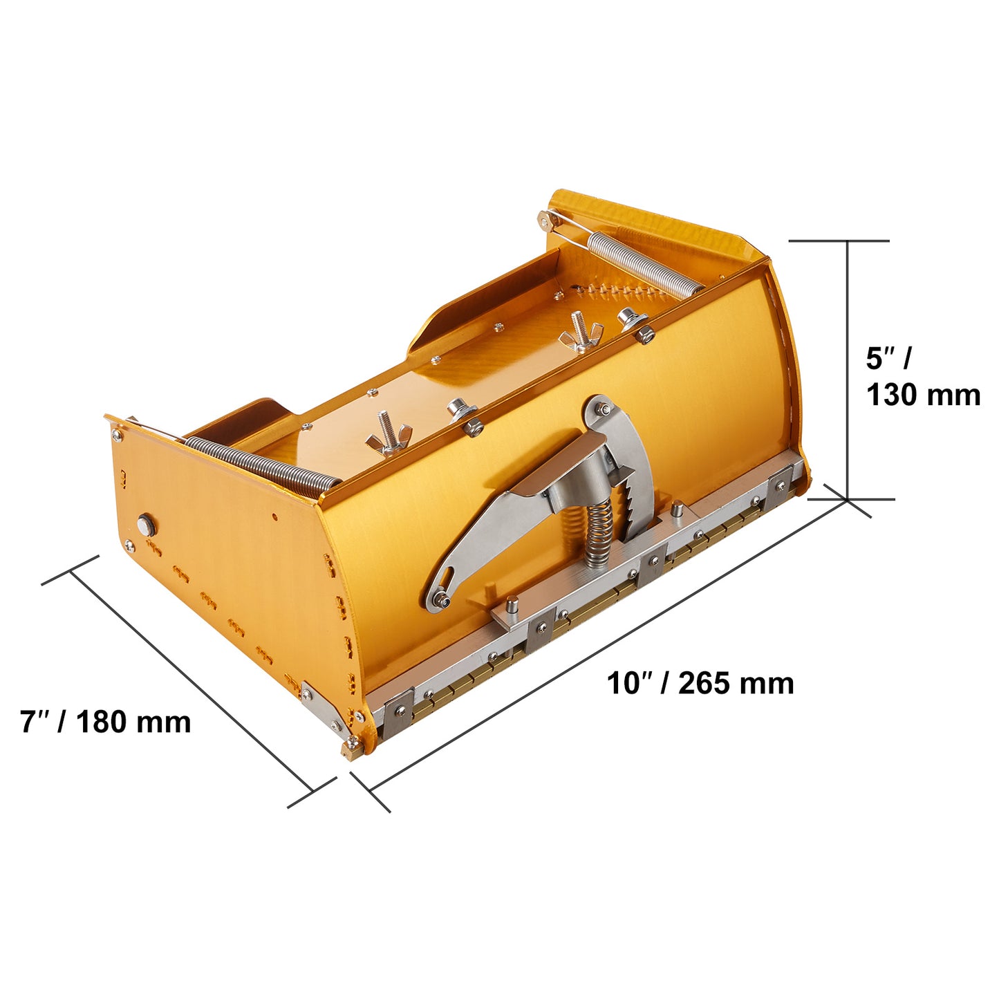 Vlakke Afwerkbox – Pleisterbox – Afwerkspaan – Gipsplaatspaan – Mudbox – 10 Inch Breedte – Geanodiseerd Aluminium – Extra 2 RVS Messen