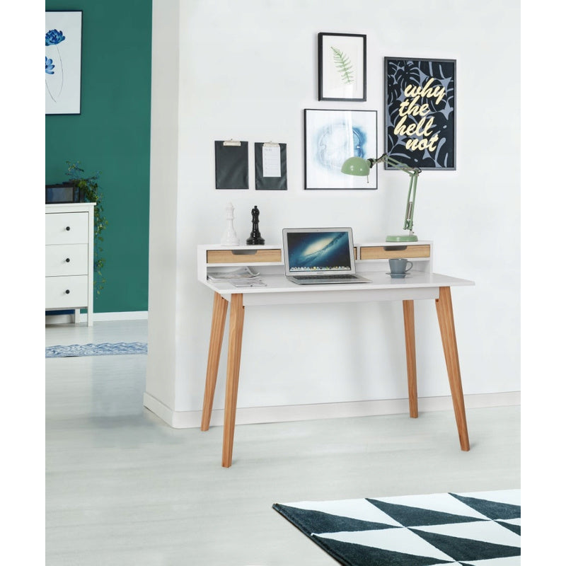 Bureau – Schrijftafel – Werkplek – Computertafel – Bureau met Lade – Modern Minimalistisch Design – Ruim Werkblad 110x60 cm