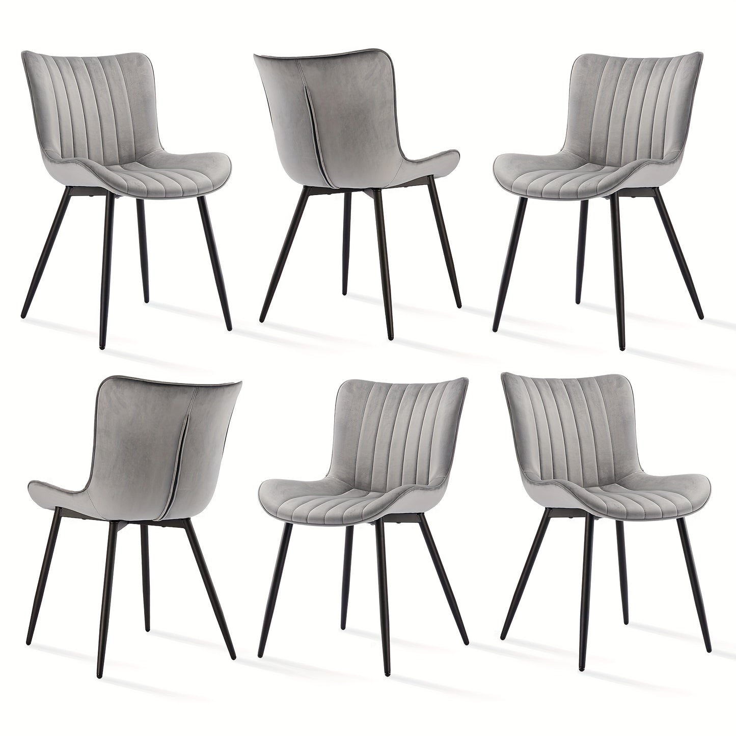 Eetkamerstoelen – Stoelen – Dining Stoelen – Zetels – Design Stoelen – Set van 2 Lichtgrijze Eetkamerstoelen – Ergonomisch Ontwerp – Memory Foam Zitting