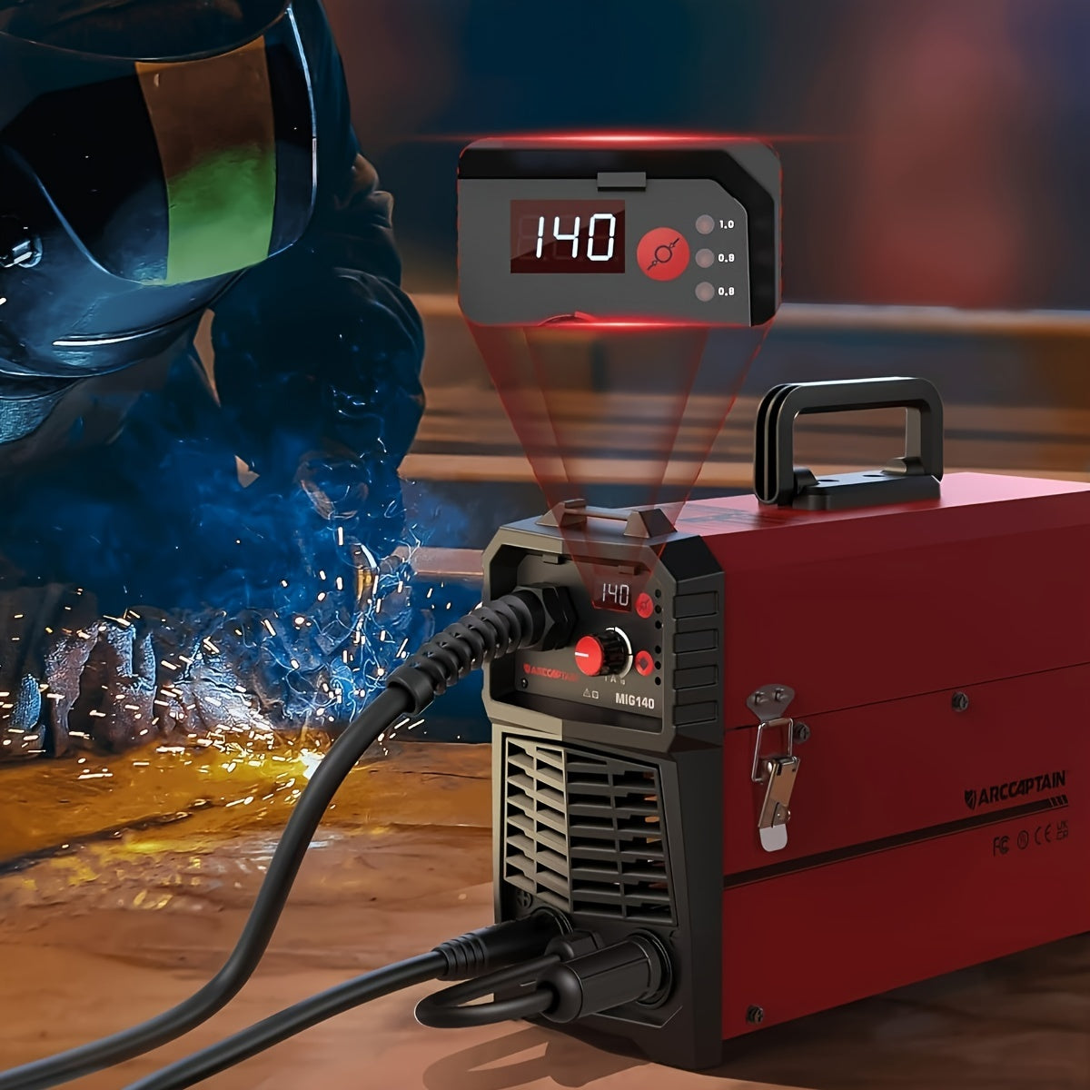 MIG 140 Lasmachine – MIG Lasmachine – Lasapparaat – Metaallasmachine – Elektrode Lasapparaat – 230V Plug & Play – Compact Lichtgewicht Design