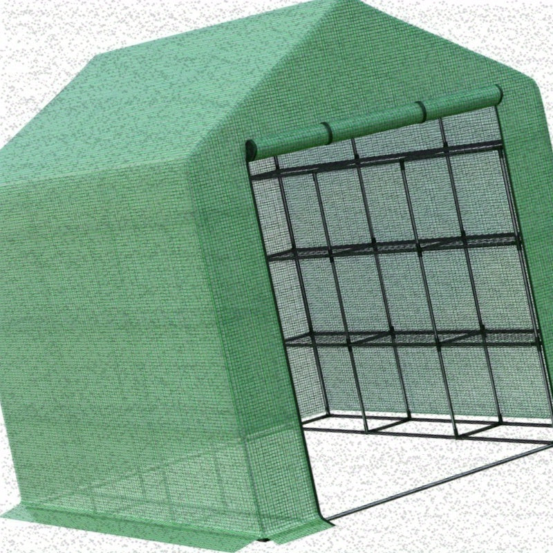 Kas – Tuinkas – Serre – Kweekkas – Plantaardekkas – Stevig Stalen Frame – 8 Schappen Met Ventilatie