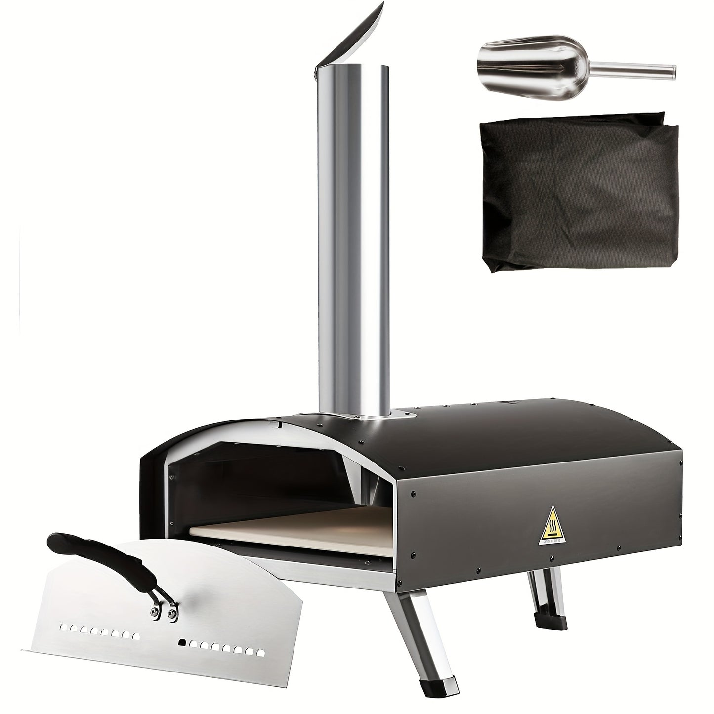 Pizzaoven – Draagbare Oven – Outdoor Oven – Roestvrijstalen Oven – Mini Oven – Zonder Elektriciteit – Compact & Lichtgewicht – Capaciteit 1-10L