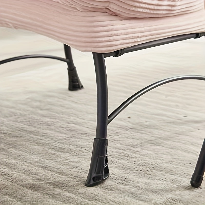 Loungechair – Fauteuil – Loungestoel – Relaxfauteuil – Zithoekstoel – Fluweel Velvet – Ergonomisch Ontwerp Met Voetenbankje