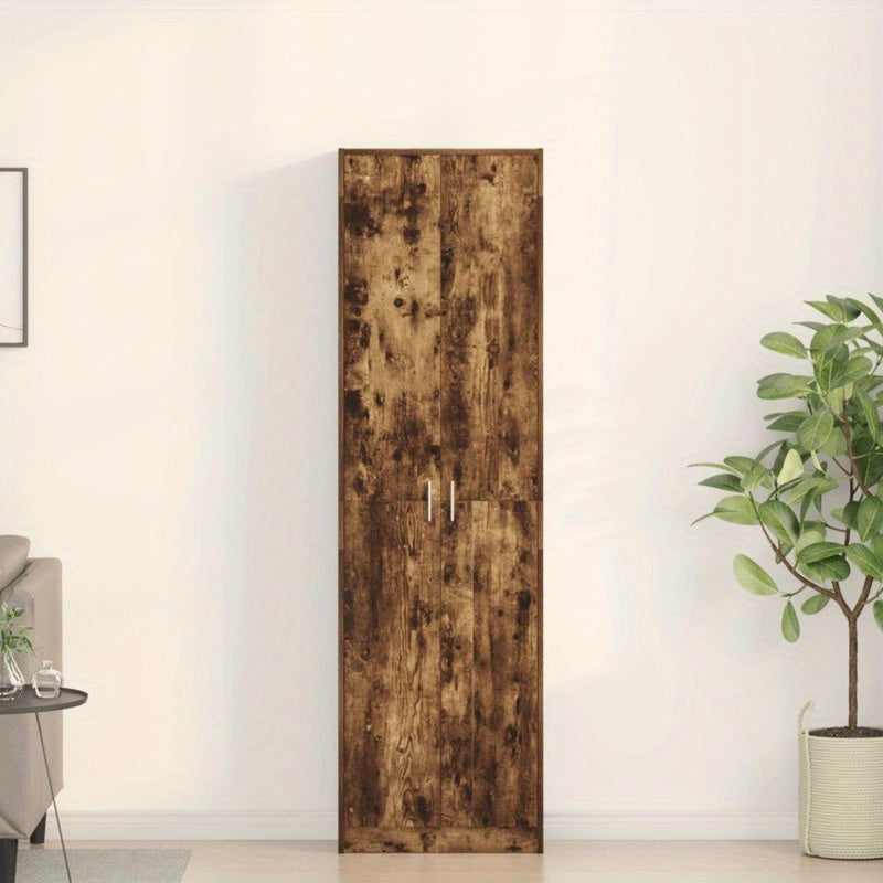 Kledingkast Modern – Garderobekast – Linnenkast – Kasten – Bergkast – Smoked Oak Finish – Ruimtebesparend Ontwerp (55x25x189 cm)
