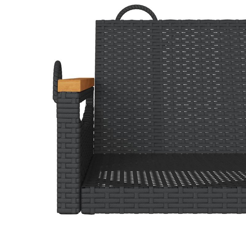 Tuinstoel – Loungestoel – Buitenstoel – Patio stoel – Ligstoel – Ergonomische Rugleuning – Extra Lange Zitting 109x62x40 cm – Duurzame Gevlochten Resin Constructie – Schommelfunctie – Weerbestendig – Met Metalen Kettingen