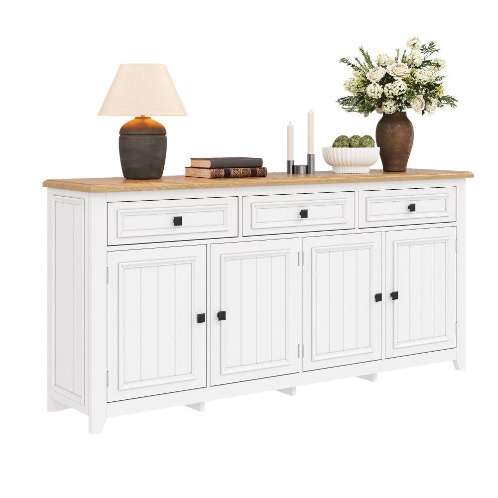 Dressoir – Opbergkast – Ladekast – Buffetkast – Commode – Modern Minimalistisch Design – 160 cm Groot Wit
