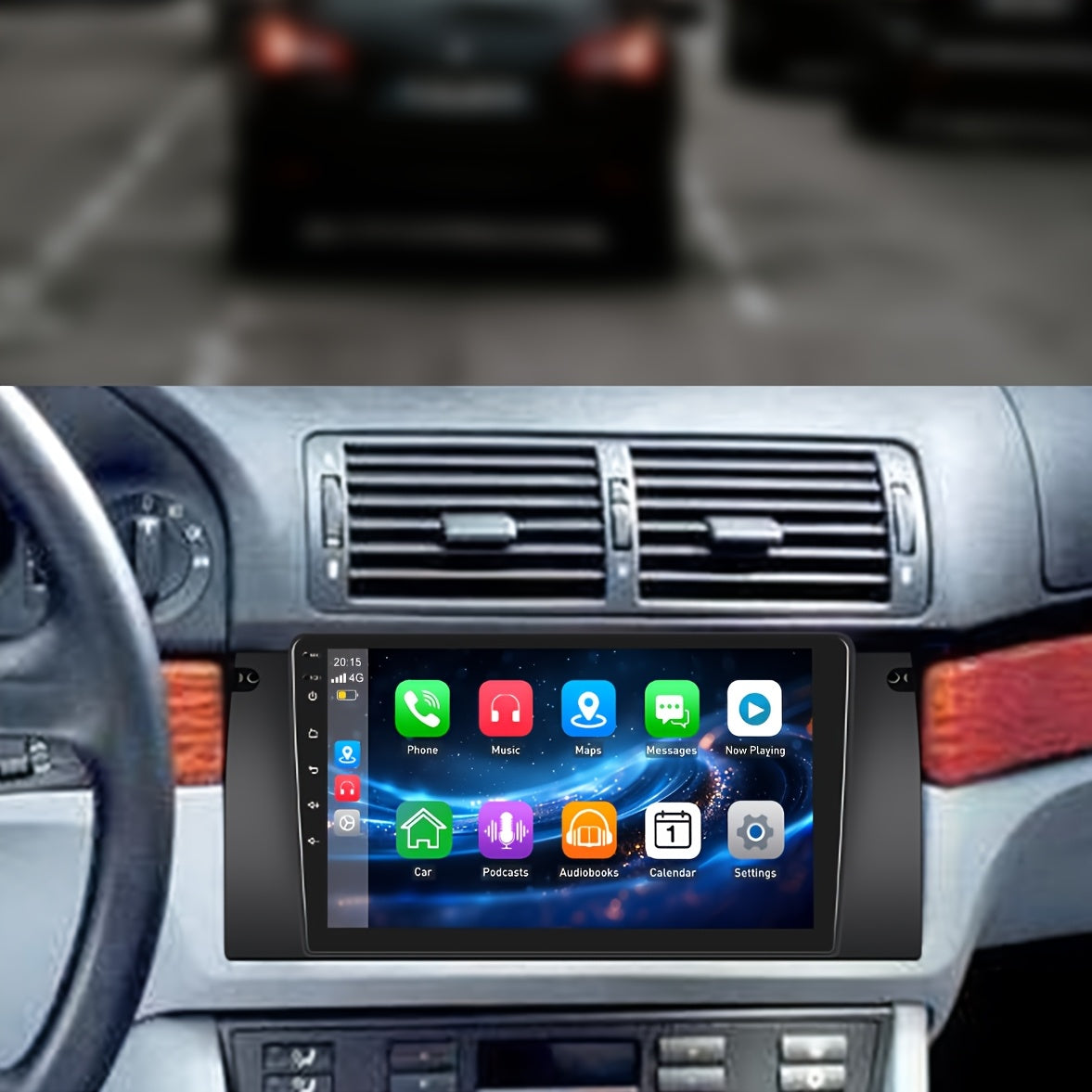 Autoradio – Multimedia Speler – 2-DIN Radio – Navigatiesysteem – Auto Stereo – Android 14 - 9 Inch IPS-Scherm – 2+32GB Geheugen – Draadloos Android Auto & CarPlay – Stuurwielbediening & Handsfree Bellen