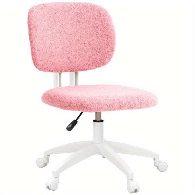 Ergonomische Bureaustoel – Kantoorstoel – Desk Chair – Werkstoel – Thuiswerkstoel – Verstelbaar Comfort – Fluwelen Bekleding Roze