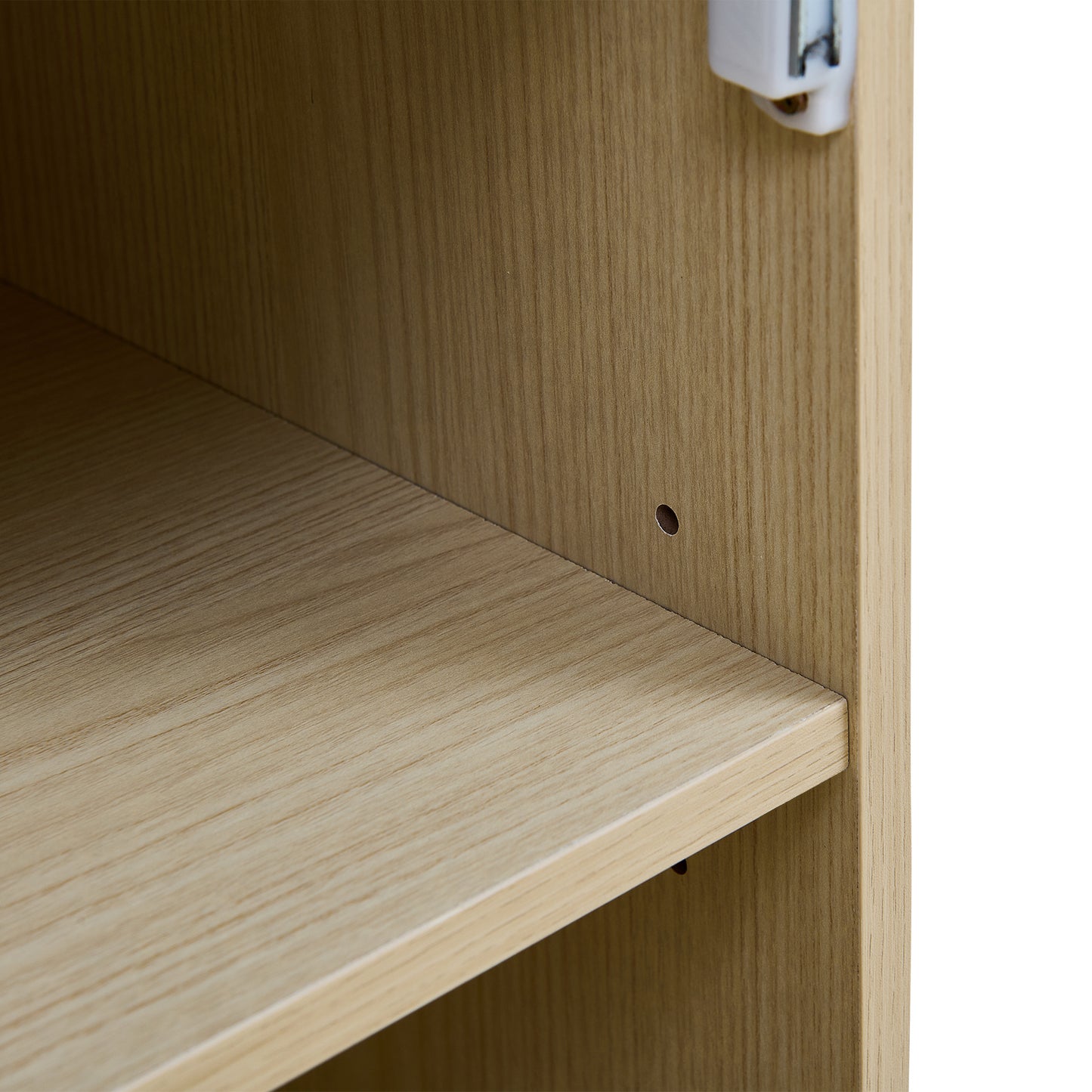 Garderobekast – Kledingkast – Kleerkast – Halmeubel – Opbergkast – Smal Design – Spiegeldeur en Uittrekbare Kledingstang – Bankje met Opbergruimte – MDF Houtlook