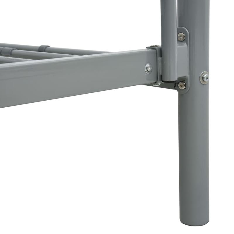 Metal Gray Stapelbed – Stapelbed Frame – Hoogslaper – Bed Met Bureau – Opbergbed – Stevige Metalen Constructie – Ruimtebesparend Ontwerp 140x200cm/90x200cm