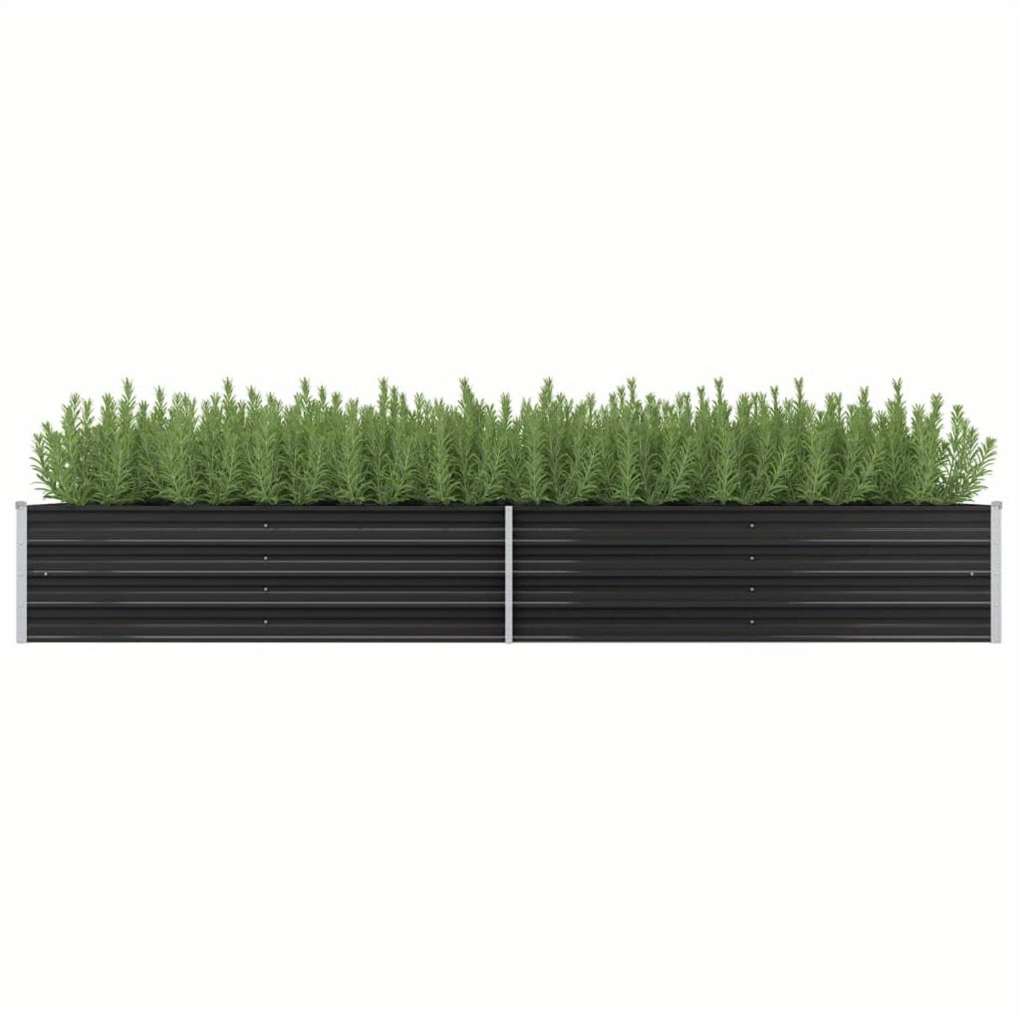 Tuinbak – Verhoogd Plantenbed – Bloembak – Groenbak – Plantenbak – Duurzaam Verzinkt Staal – Groot Formaat 320x80x45 cm – Weerbestendig Antraciet