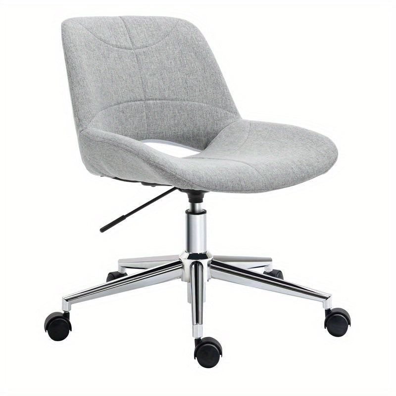 Heavy-Duty Adjustable Office Chair with 360° Swivel & Height Adjustment - Ergonomic Lumbar Support, 109.77 KG Weight Capacity, Heavy-Duty Metal Frame Computer Desk Chair, Gray Rolling Computer/Gaming Chair for & Office (No W