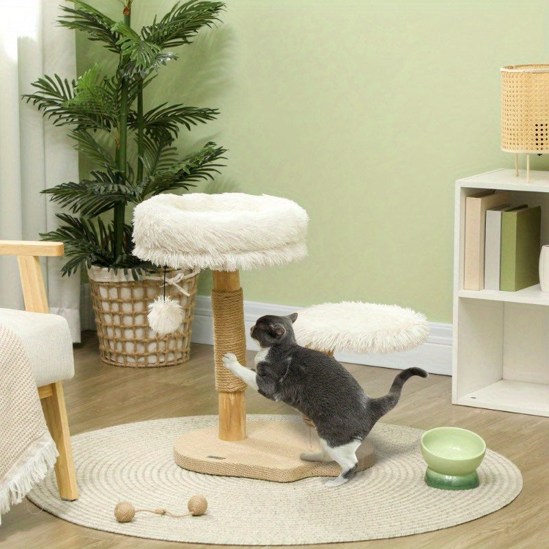 Krabpaal Klein Katten – Kattenboom – Kattenspeelhuis – Kattenmeubel – Krabmeubel – Compact Design – Natuurlijke Sisal Krabpaal