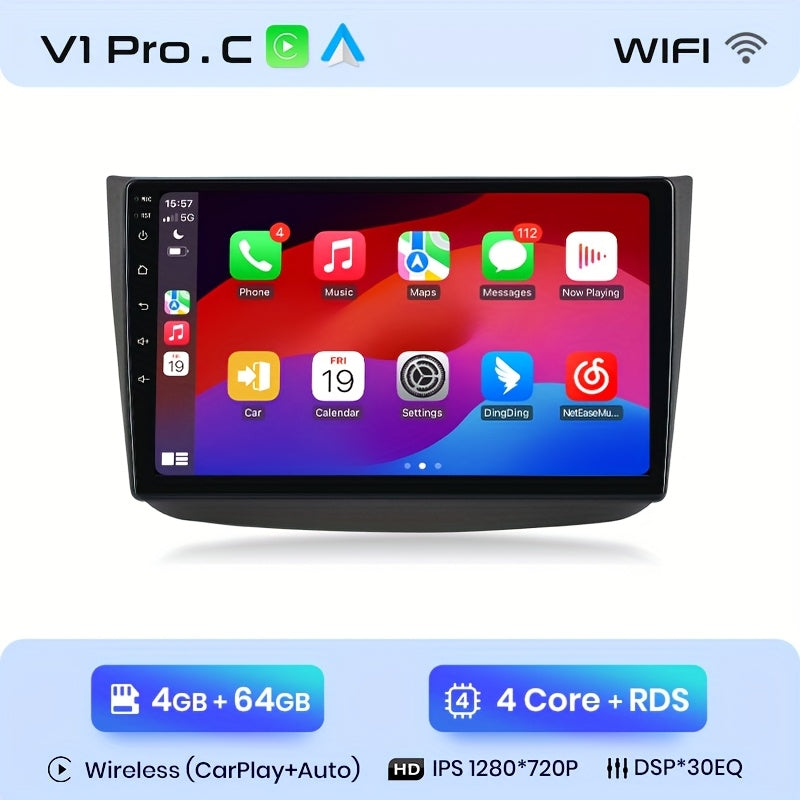 Car Stereo – Autoradio – Multimedia Systeem – Navigatie – Touchscreen – Android 14 OS – 9 Inch IPS Scherm – Wireless CarPlay & Android Auto