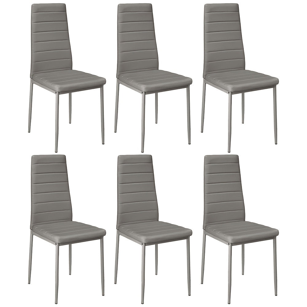 Eetkamerstoel – Stoel – Kuipstoel – Armstoel – Draaistoel – Set van 6 – PU Leer – Metalen Poten – Ergonomisch Design – Stapelbaar – Makkelijk schoon te maken