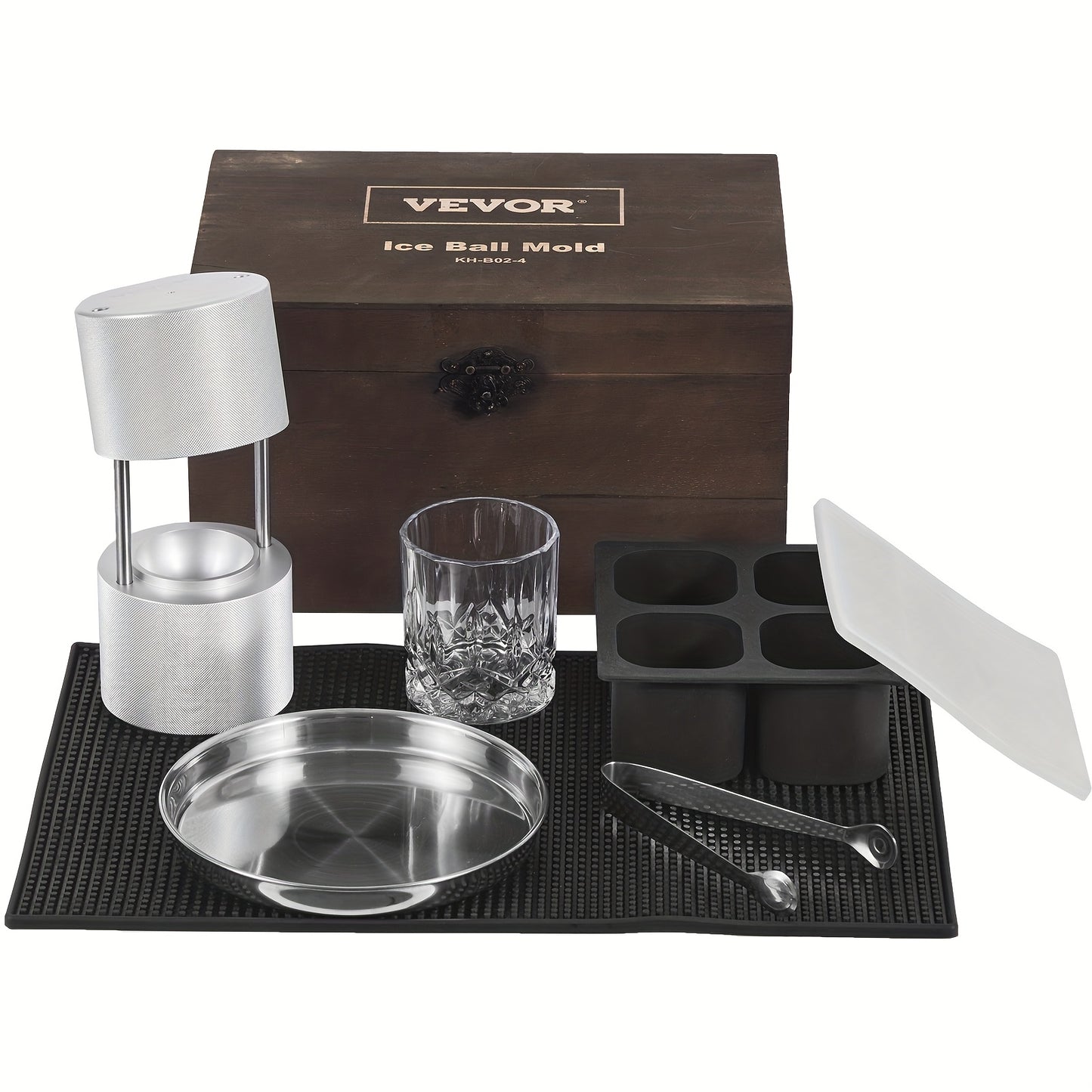Ijsklontjesmaker – IJsblokjesmachine – Ijsblokjesmaker – IJsklontjes Machine – Ice Cube Maker – Aluminium – Werkt Zonder Elektriciteit – 1-10L – Silvery