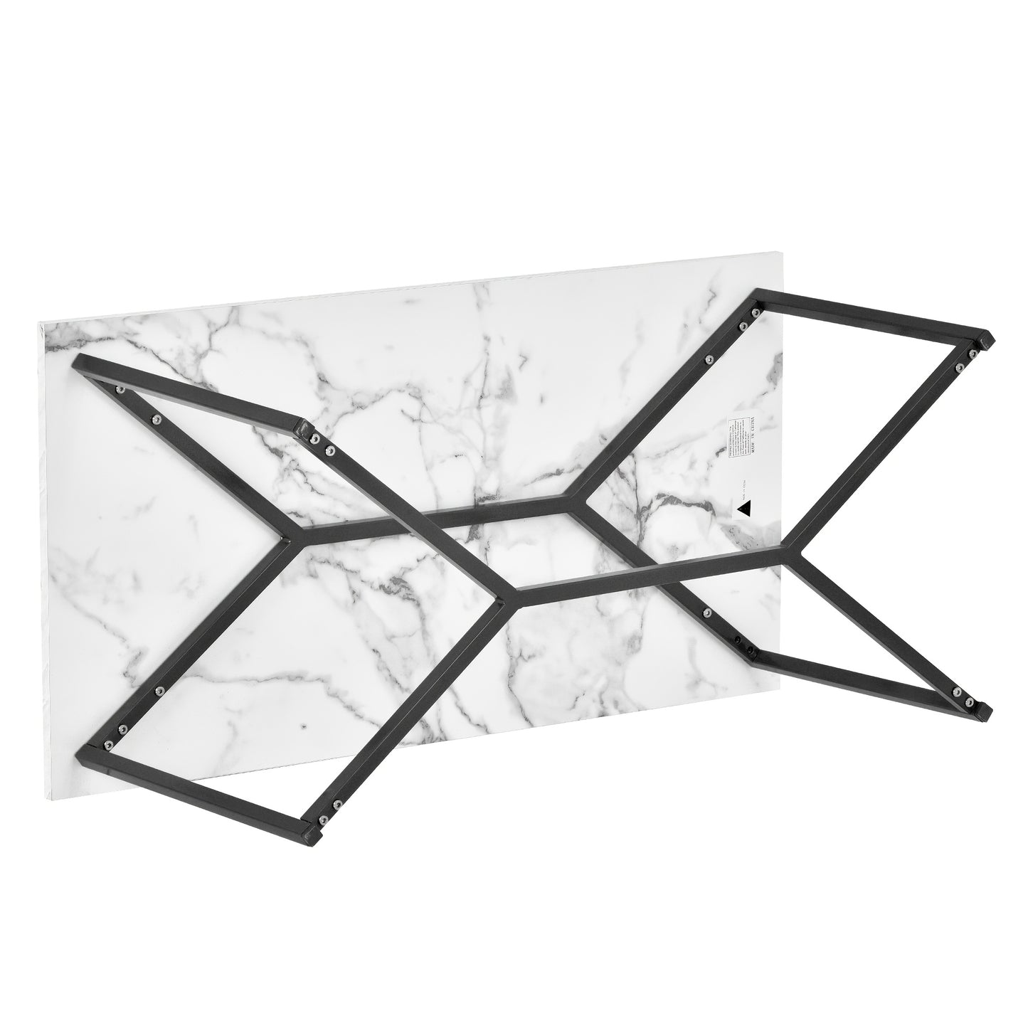 Salontafel – Woonkamertafel – Koffietafel – Bijzettafel – Houten Tafel – Wit – MDF & Massief Hout – Rechthoekig Compact Design