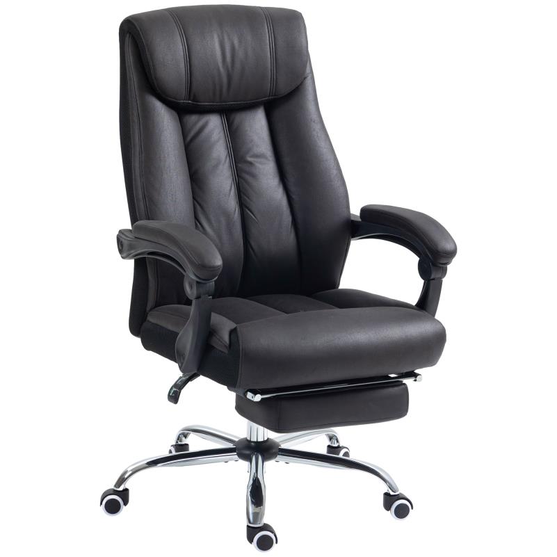 Bureaustoel – Ergonomische Stoel – Office Chair – Draaistoel – Bureaustoelen – Verstelbare Rugleuning 145° – Metalen Frame – Max. 120 kg – Zwart
