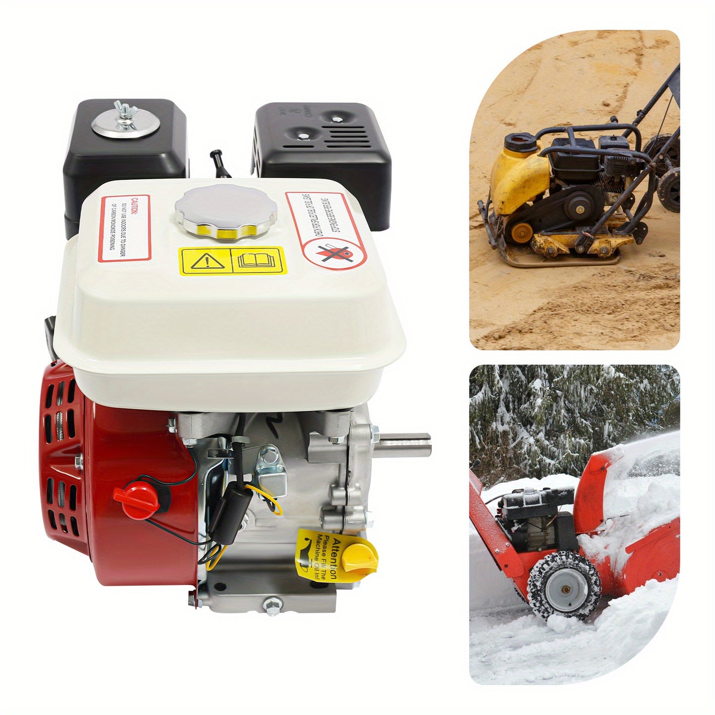 Motorblok – Benzinemotor – 4-Takt Motor – Compact Motor – Duurzaam Motorblok – 7,5 PK – Handstart – Geschikt Voor Zware Machines
