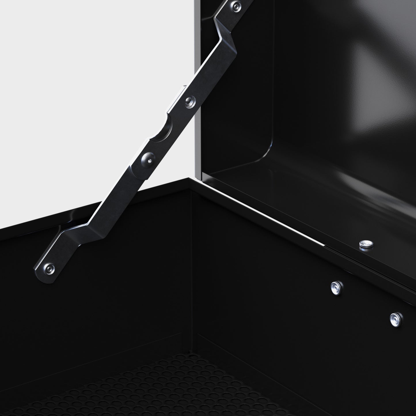 Gereedschapskist – Gereedschapsbox – Opbergkist – Werkplaatskist – Toolkist – Zwart Staal – Afsluitbaar Met 3 Lades – 60x26x34 cm Compact
