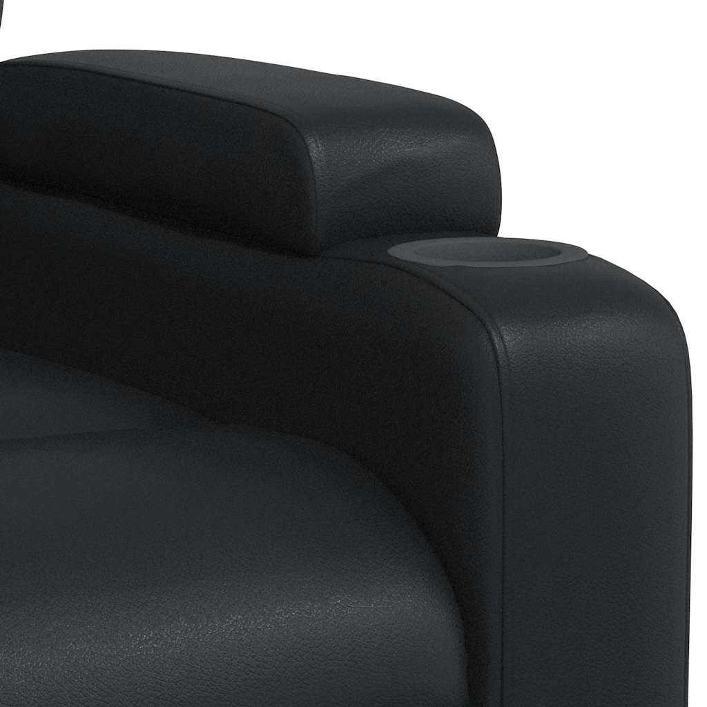 Verstelbare Relaxstoel – Fauteuil – Relaxfauteuil – Zitstoel – Kunstleer – Verstelbare Rugleuning Tot 135 Graden – Bekerhouders & Zijzak